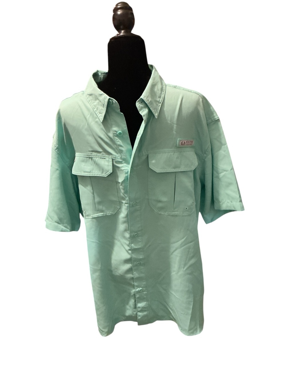 Realtree Light Aqua Short-Sleeve Button-Down Shirt